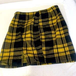 Plaid mini pattern pencil skirt